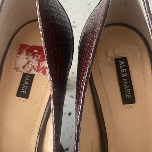 Alex Marie Reagan Women’s Woodberry Mary Jane Peep Toe Heels Pumps Size 8.5M - Picture 4 of 13